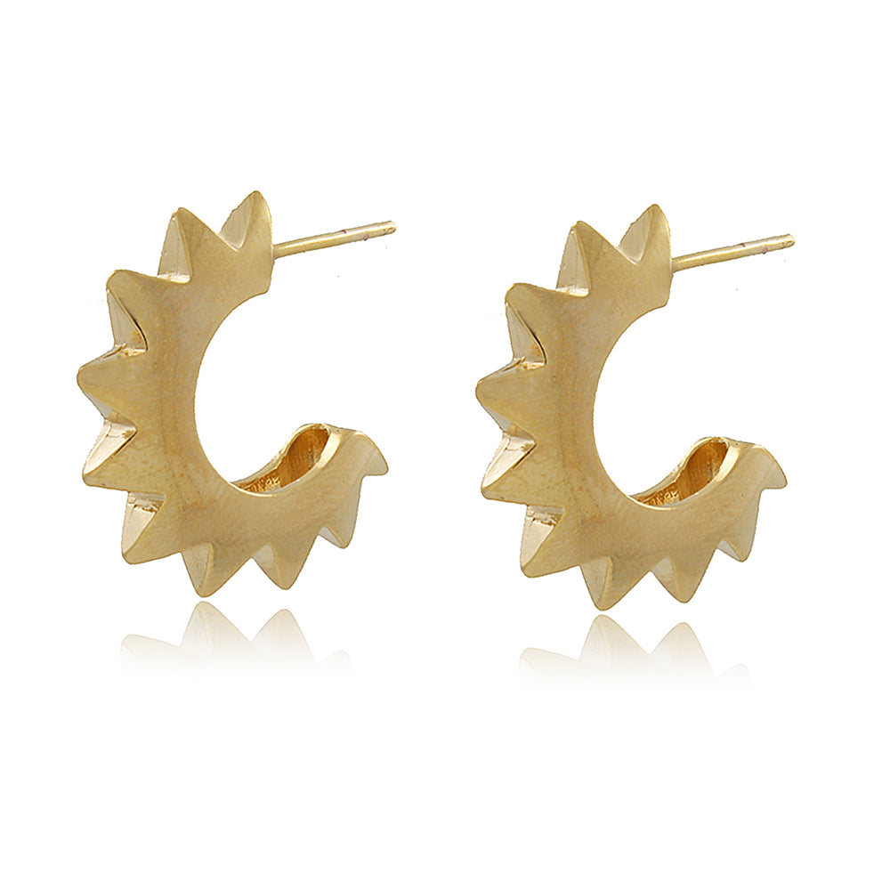 Brinco Argola Anette Spike Banho Ouro 18k LLucy