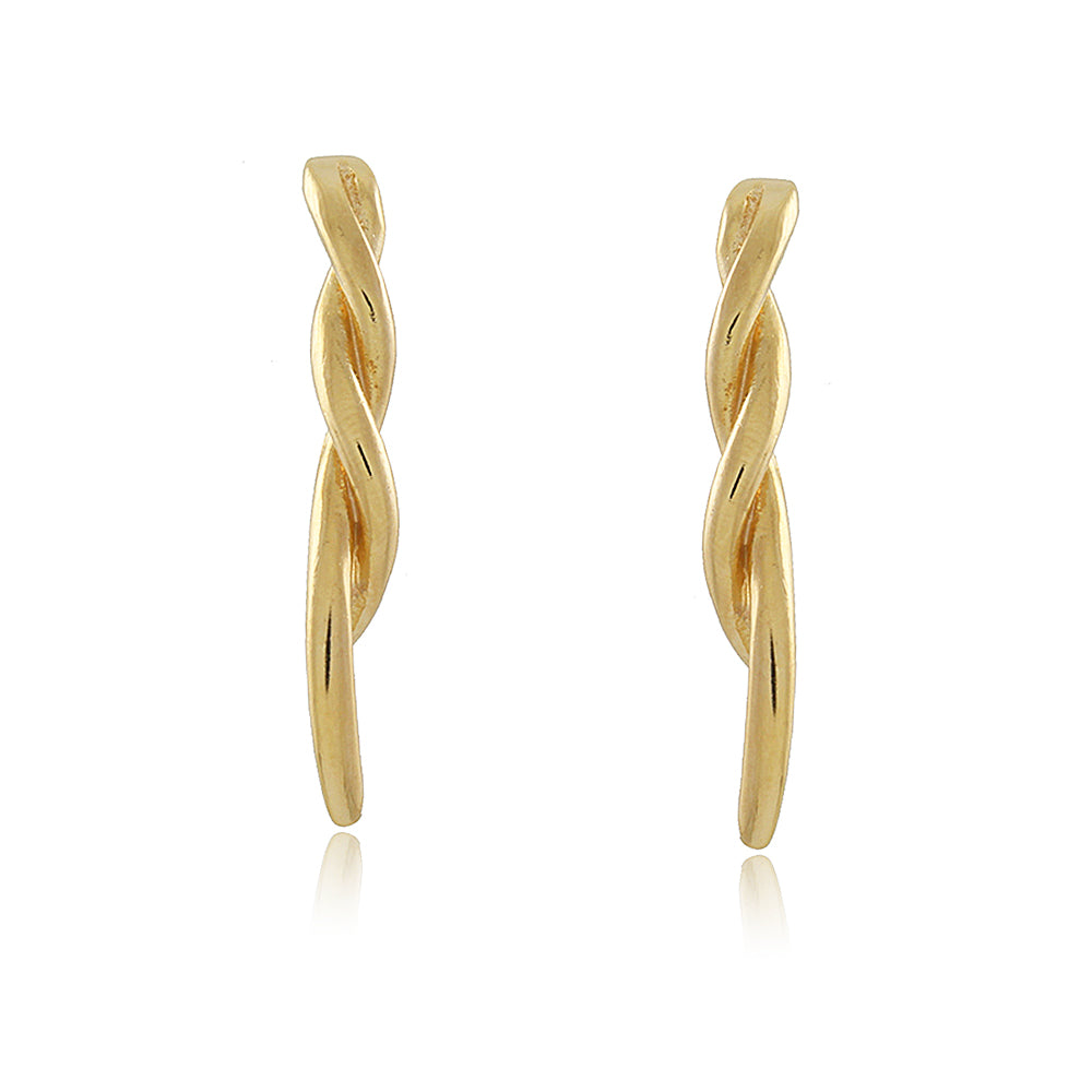 Brinco Torcido Banho Ouro 18k LLucy