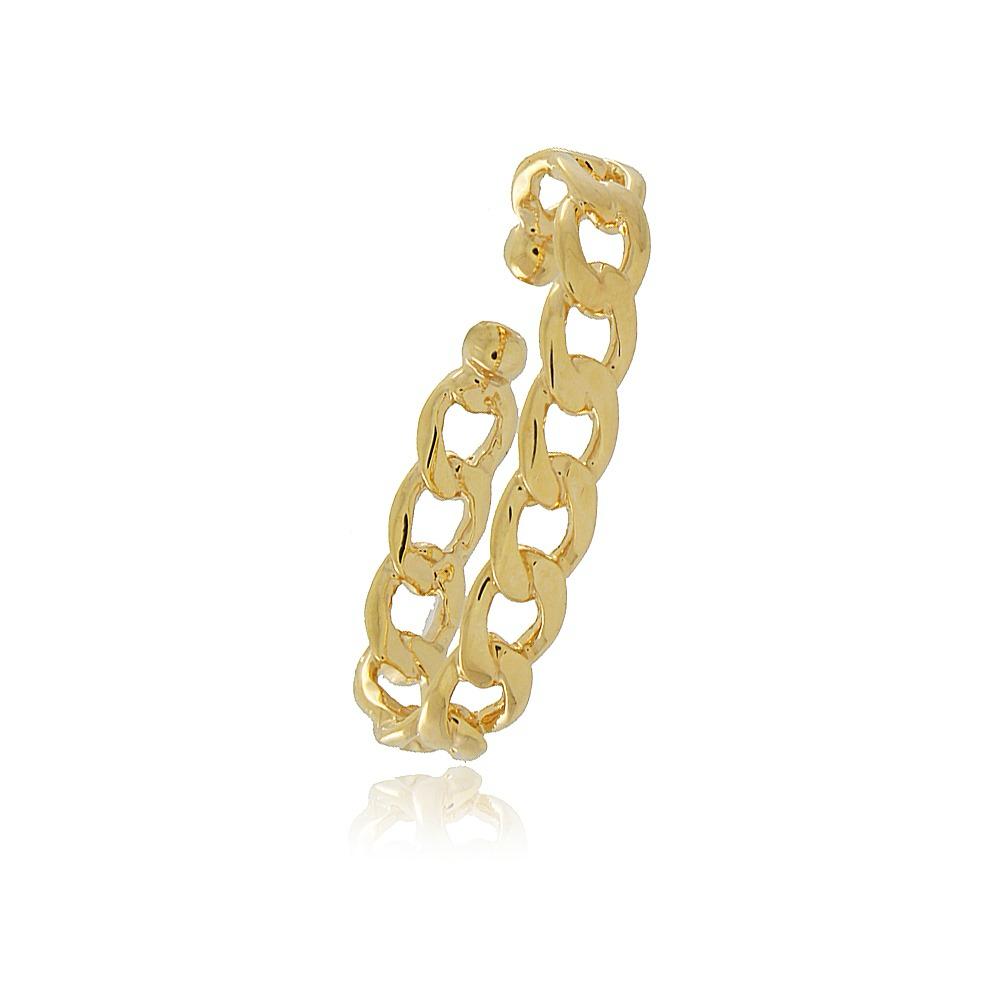 Ear Cuff Elo Forte Banho Ouro 18k LLucy