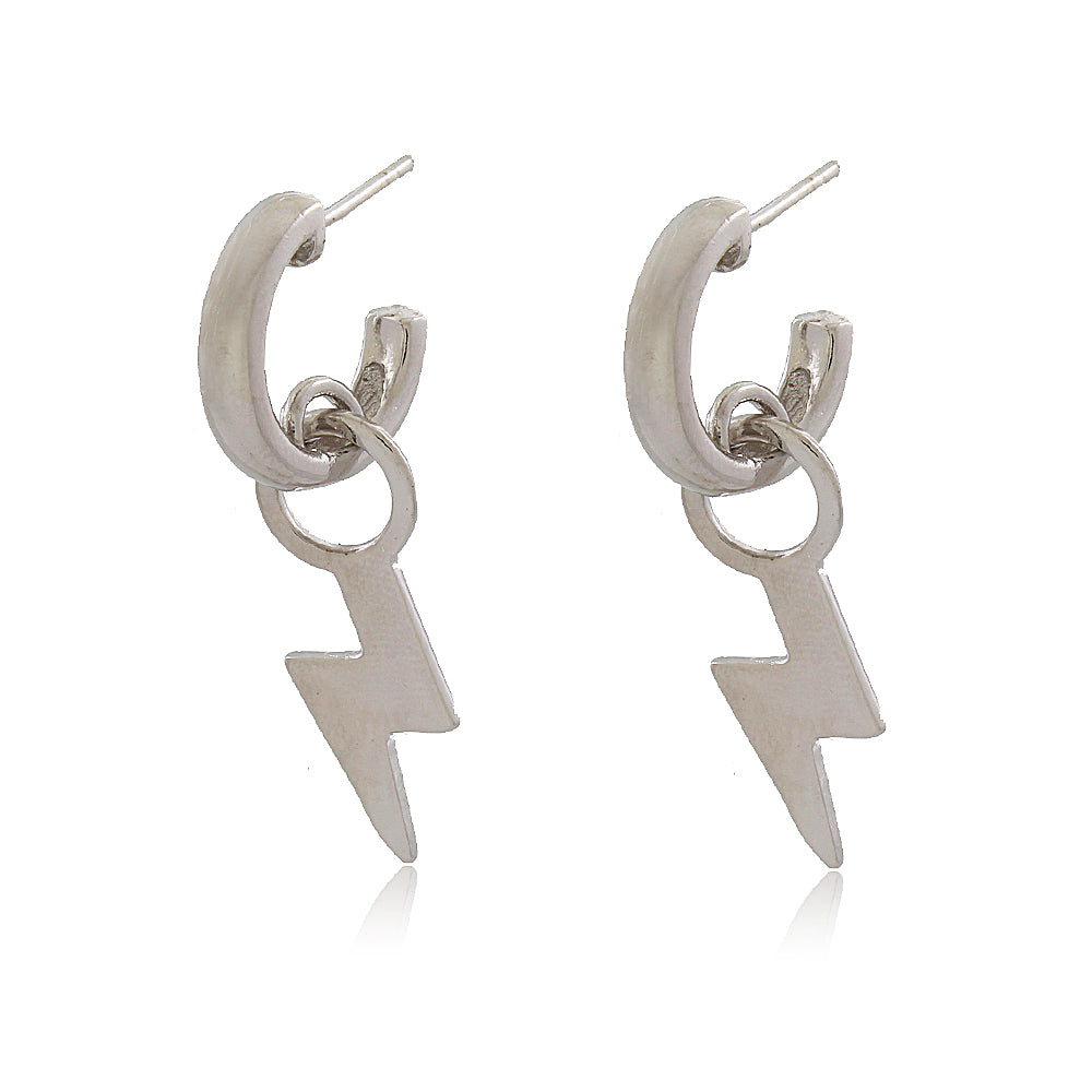 Conjunto de Pendientes y Collar Radius Baño Rodio